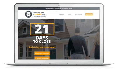 21 Days to Close Digital Marketing Campaign for Park Place Finance by Kulture