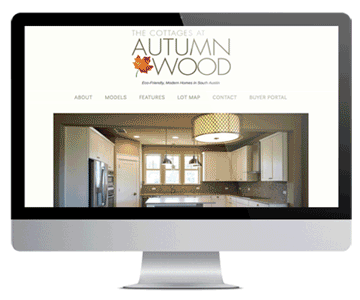 Cottages at Autumn Wood Website by Kulture Digital in Austin